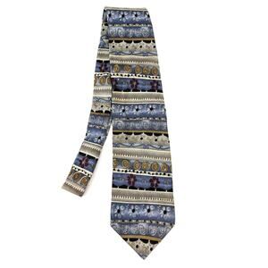 Vintage Jerry‎ Garcia Abstract Striped Silk Tie Made in USA
